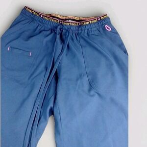 Heartsoul Break on Through Navy Blue‎ Scrub Pants XS Petite 20110P Flare Leg